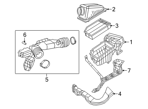 2020 Jeep Gladiator Powertrain Control Body-Air Cleaner Diagram for 68291136AB