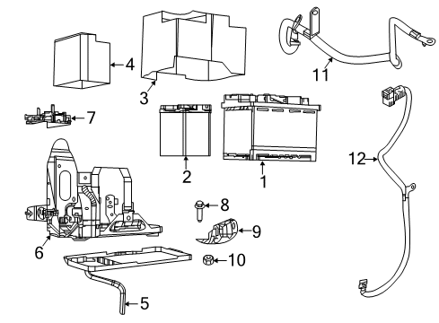 2018 Jeep Compass Battery Battery Diagram for 68357133AD