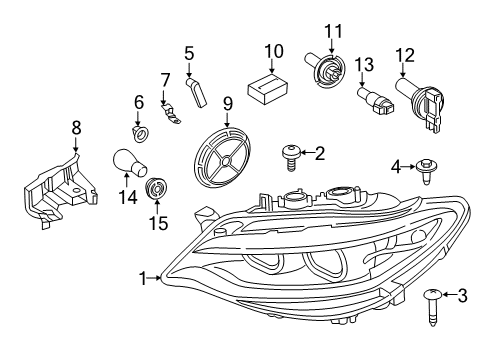 2016 BMW M2 Headlamps Cap Diagram for 63117388914