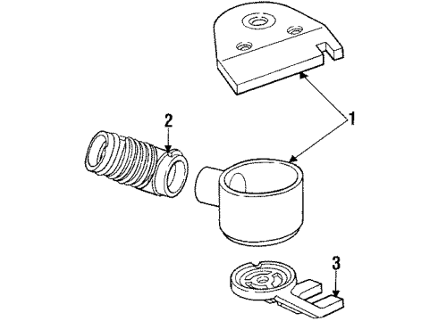 1989 Chevrolet Cavalier Air Intake Air Cleaner Diagram for 25096833