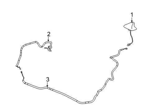 2011 Buick LaCrosse Antenna & Radio Antenna Cable Diagram for 20781771