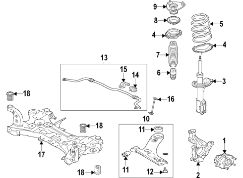 2021 Kia Seltos Front Suspension, Lower Control Arm, Stabilizer Bar, Suspension Components Front Strut Assembly Kit, Right Diagram for 54651Q5200