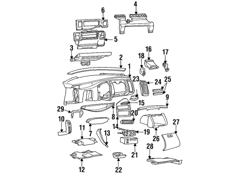 1992 Buick Skylark Instrument Panel Cluster Diagram for 16156534