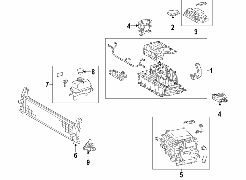 2013 Lexus GS450h Hybrid Components, Battery, Cooling System Inverter Assembly, Hv Mo Diagram for G92A0-30020