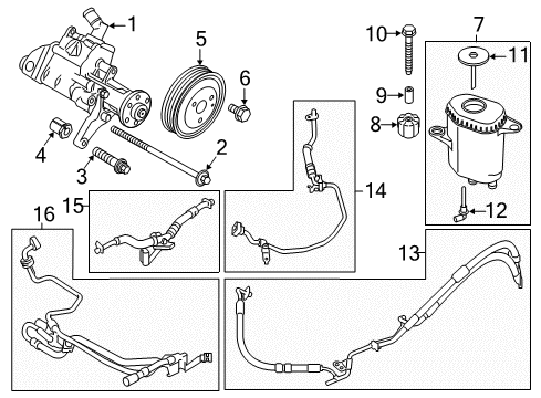 2015 BMW 535d Wiper & Washer Components Dynamic Drive Expansion Hose Diagram for 32416793594