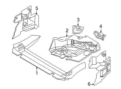 1999 BMW Z3 Air Deflector Air Duct Diagram for 51712491034