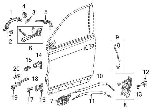 2022 Honda Ridgeline Lock & Hardware HANDLE, R- *NH877P* Diagram for 72141-TG7-A81ZS