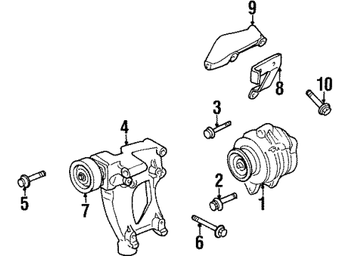 2000 Chrysler Cirrus Belts & Pulleys Belt-Power Steering Diagram for 4663182AC