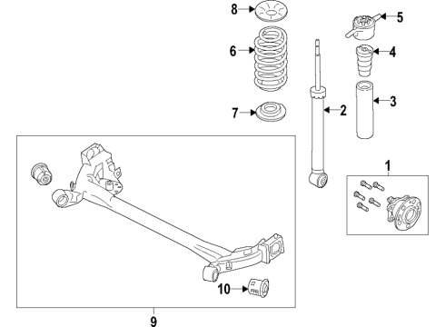 2020 Kia Forte Rear Axle, Suspension Components Bush-Trail Arm Diagram for 55160M6000