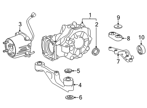 2022 Lexus NX350 Axle & Differential - Rear Rear Support Bolt Diagram for 90105-14210