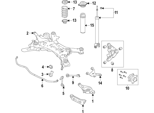 2021 Nissan Rogue Rear Suspension, Stabilizer Bar, Suspension Components STABILIZER-REAR Diagram for 56230-6RA0D