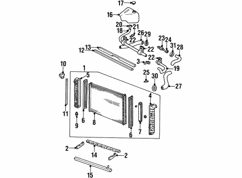 1999 Buick Riviera Radiator & Components Seal-A/C Condenser Diagram for 25614947