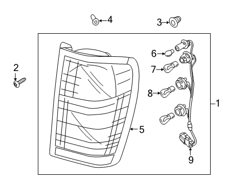 2014 Kia Sedona Bulbs Screw-Tapping Diagram for 9240907000