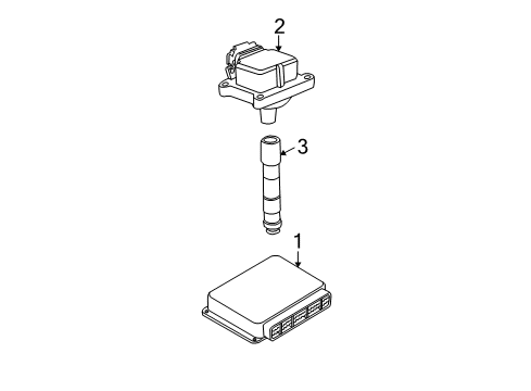 2004 BMW 325Ci Ignition System Engine Control Module Diagram for 12147837805