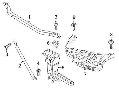 2014 BMW X3 Radiator Support Insert, Bumper Front Left Diagram for 51118048113