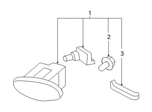 2008 Hyundai Santa Fe Fog Lamps Bracket Assembly-Front Fog Lamp, RH Diagram for 92232-2B000