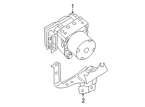2018 Nissan Rogue ABS Components Bracket-ACTUATOR, ANTISKID Diagram for 47840-4BA0A
