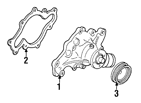 1999 Mercury Mountaineer Water Pump Pulley Diagram for F87Z-8509-AA