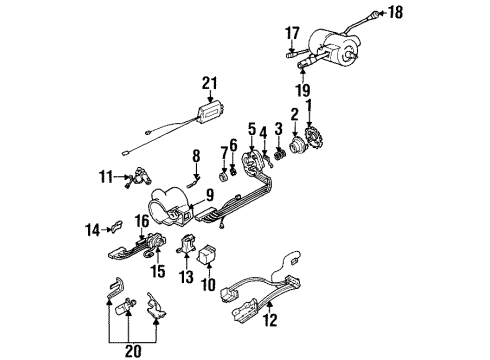 1992 Oldsmobile 88 Ignition System Cable Set Diagram for 19154581