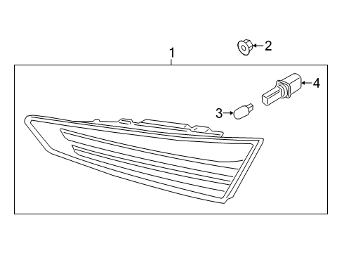 2019 Hyundai Elantra Bulbs Rear Combination Inside Holder & Wiring Diagram for 92492-F3500