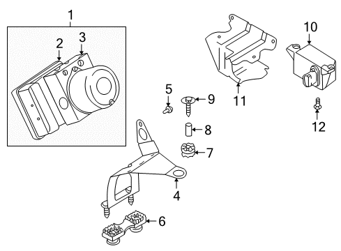 2005 BMW 330i ABS Components Fillister Head With Washer Diagram for 07119906059