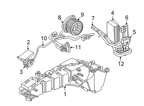 2002 Dodge Durango A/C Evaporator & Heater Components Seal-Panel Diagram for 4885639AA