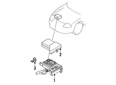 1995 Dodge Stealth Anti-Theft Components Module-Time & Alarm Diagram for MR141215