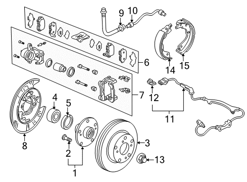 2007 Honda Pilot Parking Brake Wire A, Parking Brake Diagram for 47210-S9V-A01