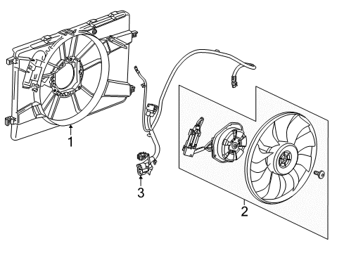 2015 Chevrolet Cruze Cooling System, Radiator, Water Pump, Cooling Fan Harness Diagram for 94556236