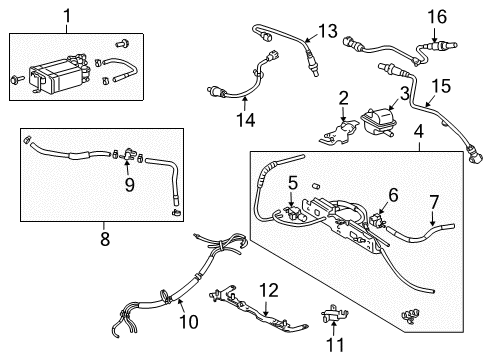 2006 Toyota Highlander Emission Components Valve, Duty Vacuum Switching Diagram for 90910-12259