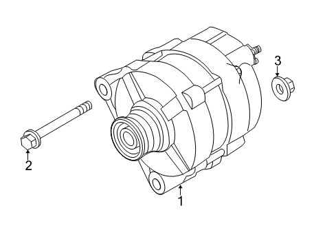 2021 Nissan NV200 Alternator Alt Assembly Diagram for 2310M-3RZ1ARW