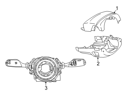 2016 BMW 740i Shroud, Switches & Levers Steering Column Switch Diagram for 61316806355