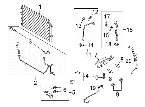 2022 Lincoln Nautilus Trans Oil Cooler Oil Cooler Tube Diagram for K2GZ-7890-A