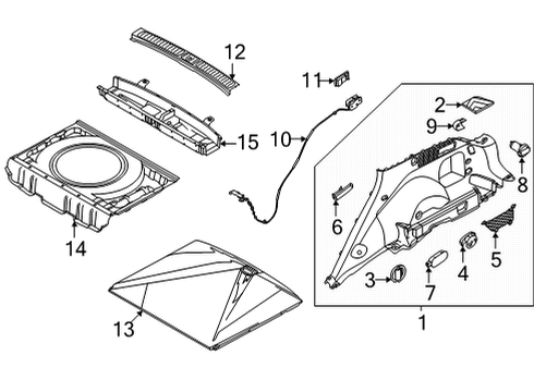 2022 Genesis GV70 Interior Trim - Rear Body Screw-Tapping Diagram for 1243305123