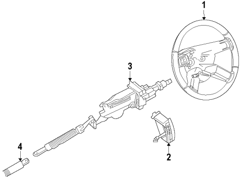 2021 Dodge Charger Steering Column & Wheel, Steering Gear & Linkage STEERING Diagram for 68140568AH