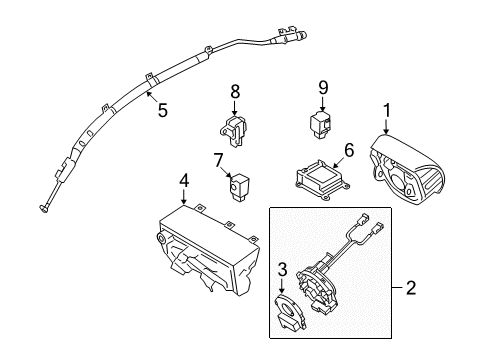 2016 Hyundai Genesis Coupe Air Bag Components Sensor Assembly-Front Impact Diagram for 95920-4H000