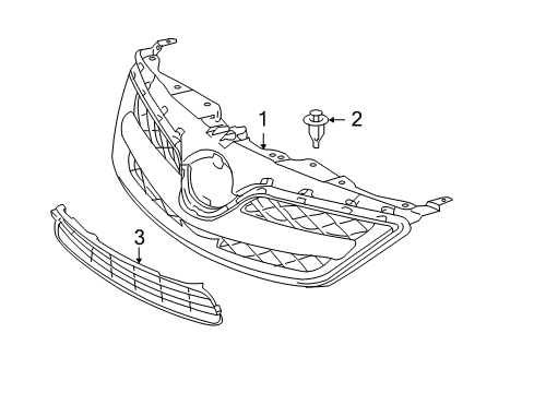 OEM Toyota 53100-02410-B0 - Grille