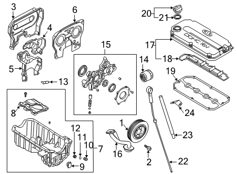 2003 Kia Rio Filters Oil Level Gauge Assembly Diagram for 266112X001