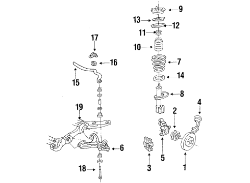 1990 Buick Electra Front Brakes Bolt - 8.0 1.25 153 O Bolt Phosphate Zinc Organic 9.8 Diagram for 22528029