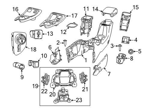 2018 Jeep Compass Console RETAINER-Cigar Lighter Mounting Diagram for 68150033AA