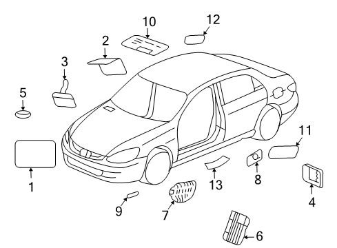 2005 Honda Accord Information Labels Label, Fuse Diagram for 38205-SDA-A01