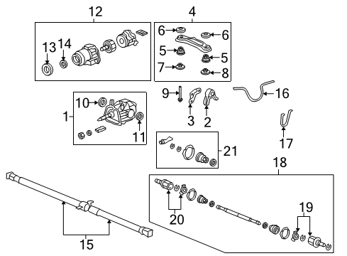 2007 Honda CR-V Axle & Differential - Rear Joint, Inboard Diagram for 42320-SXS-A01