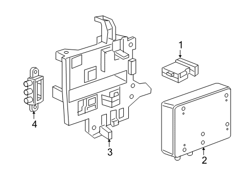 2016 Chevrolet Volt Communication System Components Control Module Bracket Diagram for 23494785