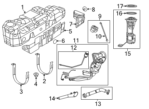 2015 Ram 1500 Fuel Supply Filter-Fuel Vapor Vent Diagram for 52029805AB