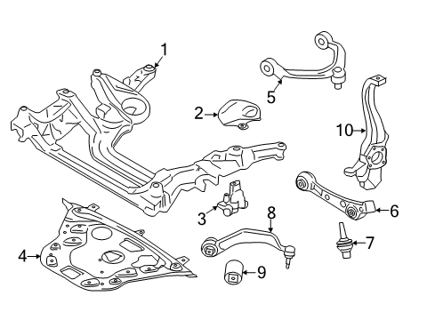 2015 BMW 750Li xDrive Front Suspension, Lower Control Arm, Upper Control Arm, Ride Control, Stabilizer Bar, Suspension Components Vibration Absorber Left Diagram for 31116790285