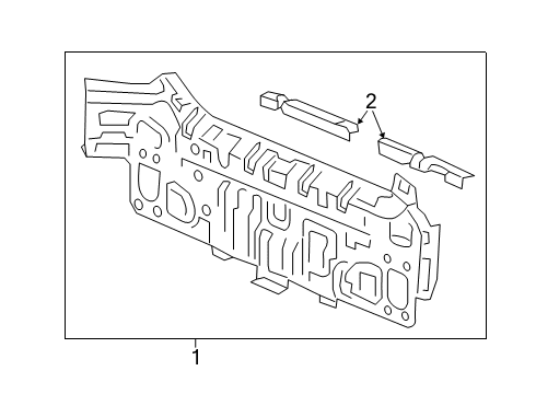 2020 Honda Civic Rear Body Panel, RR. Diagram for 66100-TGG-A10ZZ