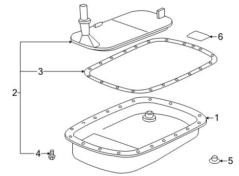 1999 BMW 328i Automatic Transmission Oil Pan Diagram for 24117533832