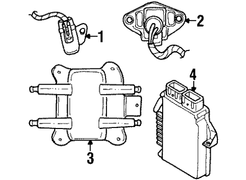 1997 Dodge Stratus Ignition System Cable Pkg-Ignition Diagram for 5083893AC