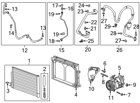 2018 Buick LaCrosse Air Conditioner Mount Frame Diagram for 84236015