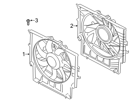 2012 BMW X3 Cooling Fan Fan Shroud Diagram for 17427560768